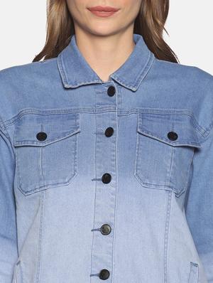 ombre denim jacket - 17465199 - Standard Image - 5