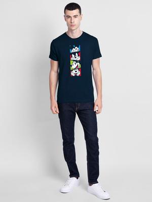 navy blue front print t-shirt - 17465270 - Standard Image - 3