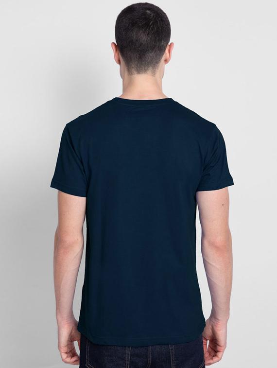 navy blue front print t-shirt - 17465270 - Zoom Image - 2