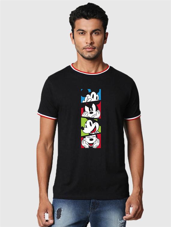 black front print t-shirt - 17465271 - Zoom Image - 1