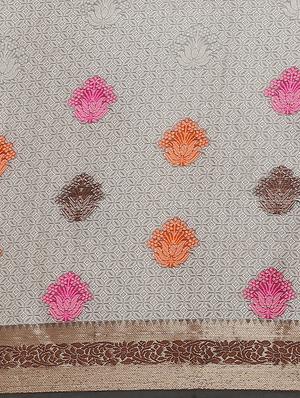 ethnic motifs banarasi saree with blouse - 17465482 - Standard Image - 4