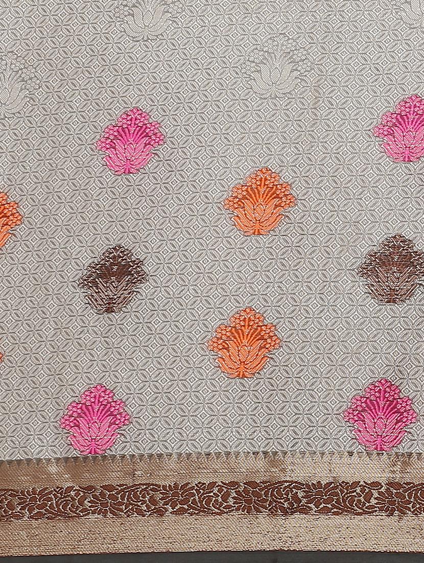 ethnic motifs banarasi saree with blouse - 17465482 - Zoom Image - 4