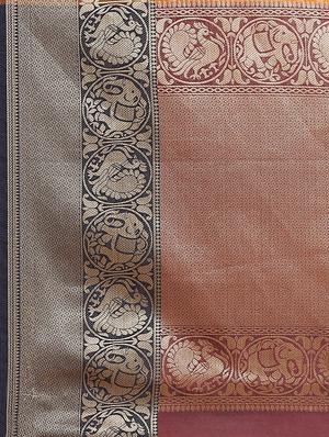 chevron banarasi saree with blouse - 17465491 - Standard Image - 5