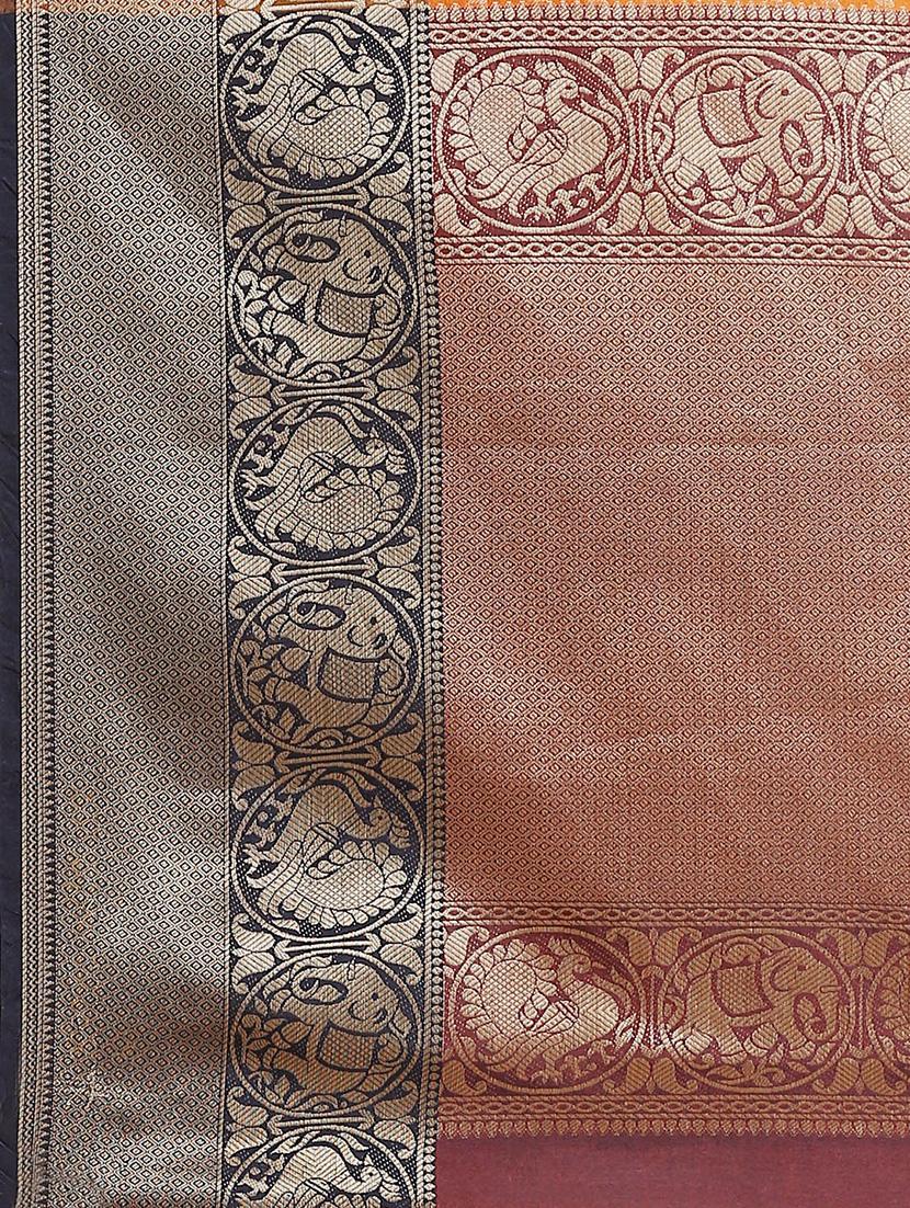 chevron banarasi saree with blouse - 17465491 - Zoom Image - 5