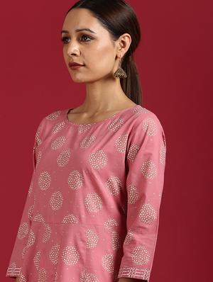 printed anarkali kurta - 17465500 - Standard Image - 5