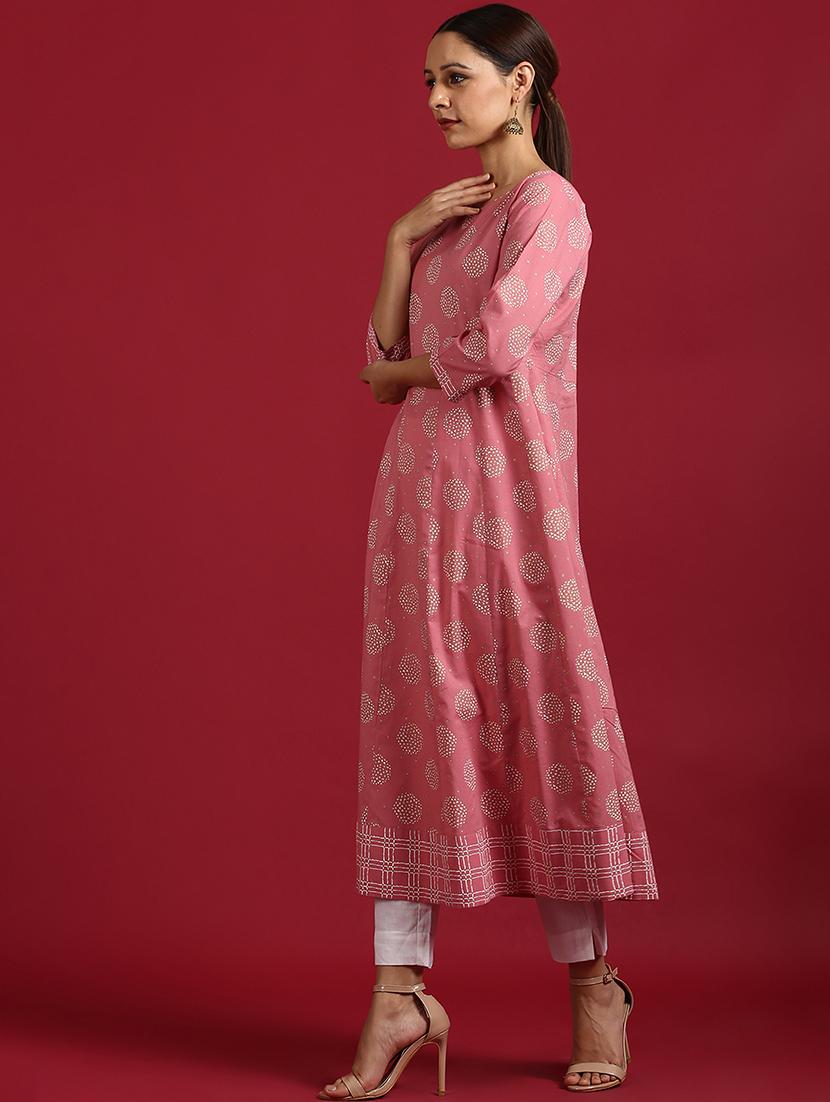 printed anarkali kurta - 17465500 - Zoom Image - 2