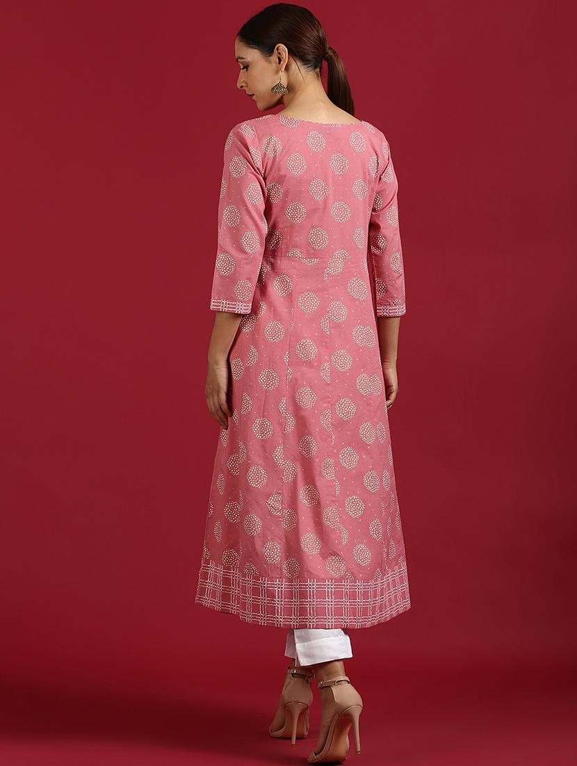 printed anarkali kurta - 17465500 - Zoom Image - 4