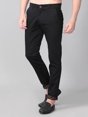 black solid chinos - 17465538 - Standard Image - 2