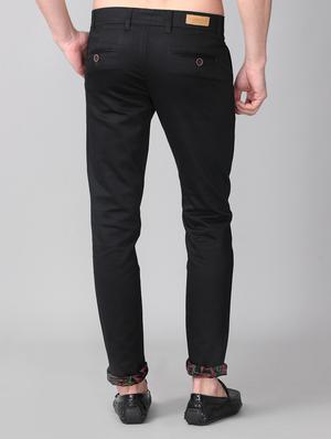 black solid chinos - 17465538 - Standard Image - 3