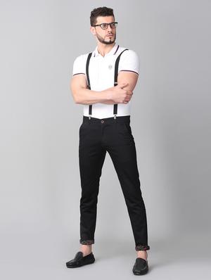 black solid chinos - 17465538 - Standard Image - 4