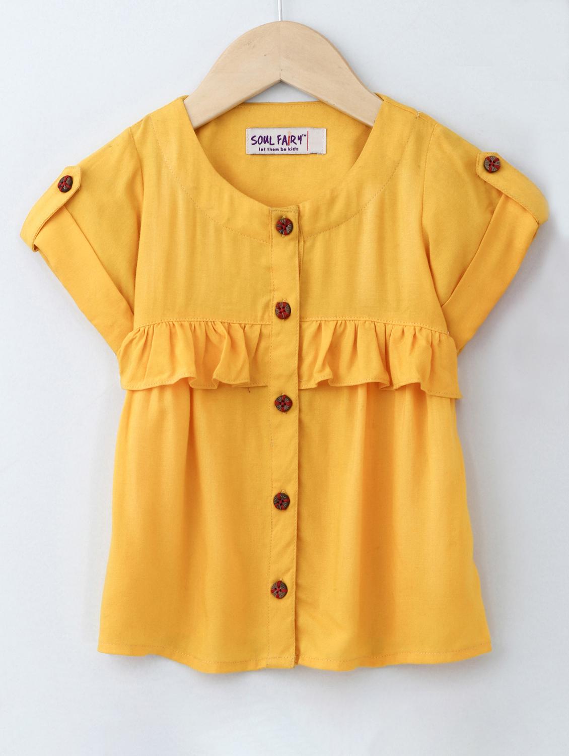 yellow rayon regular top - 17465693 - Zoom Image - 1