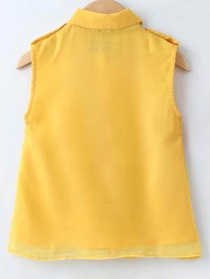 yellow solid layered top - 17465698 - Standard Image - 2