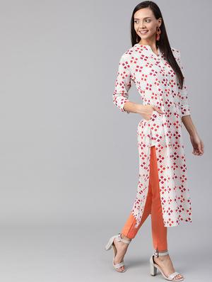 geomteric print straight kurta - 17465820 - Standard Image - 2