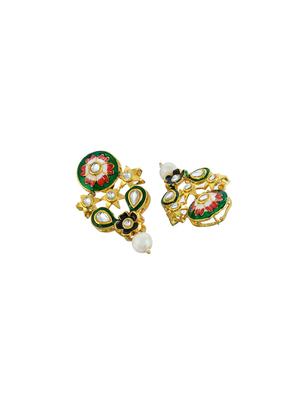 green tone gold brass necklaces and earring - 17465836 - Standard Image - 5