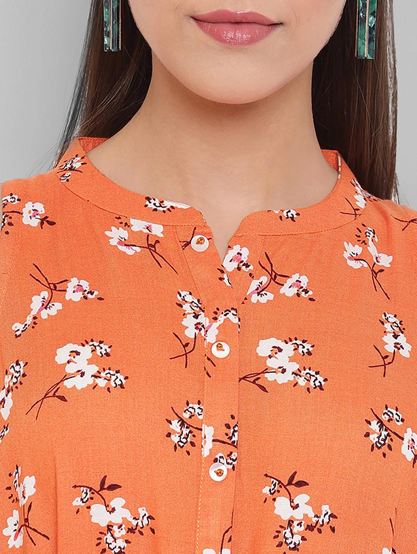 tie front floral a-line dress - 17465929 - Zoom Image - 5