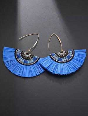 blue metal drop earring - 17465991 - Standard Image - 2