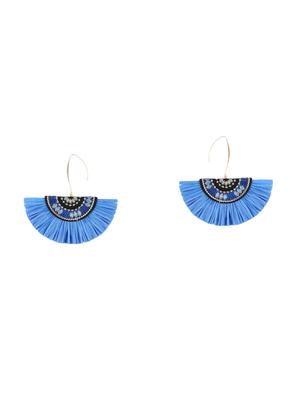 blue metal drop earring - 17465991 - Standard Image - 3