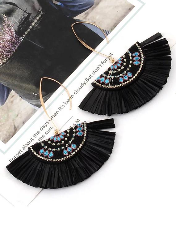 black metal drop earring - 17465992 - Zoom Image - 1
