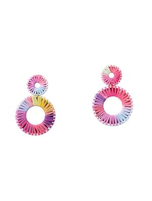 pink metal drop earring - 17465995 - Standard Image - 3
