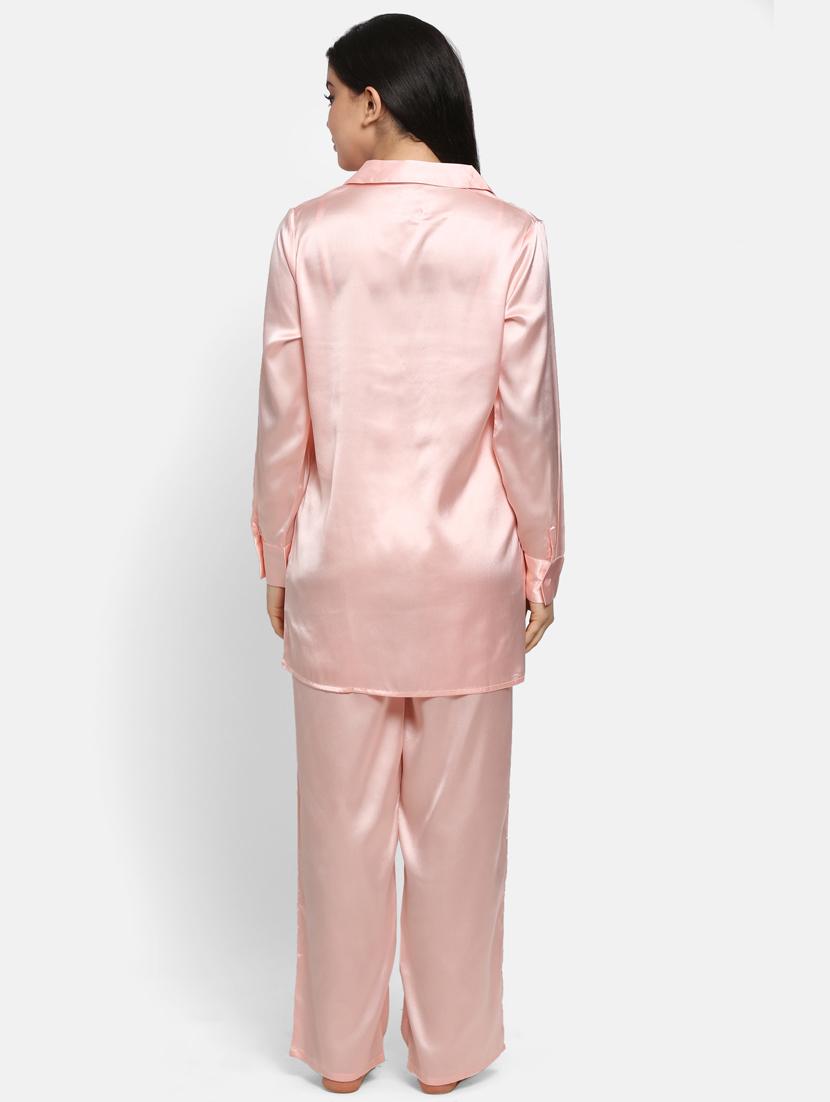 pink satin pyjama nightwear set - 17466042 - Zoom Image - 5