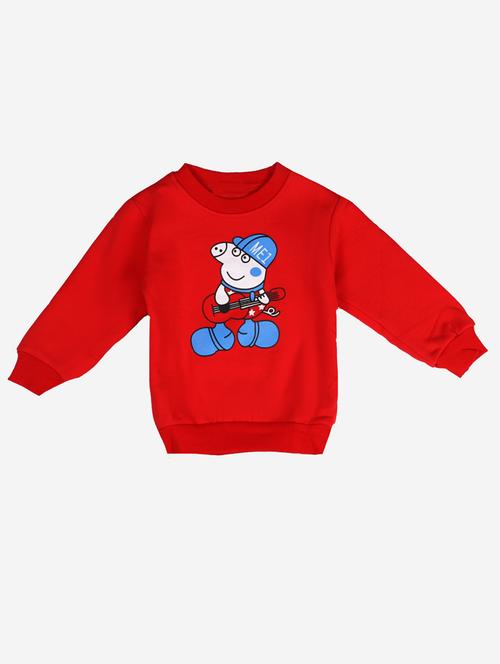 red cotton fleece sweatshirt - 17466084 - Standard Image - 1