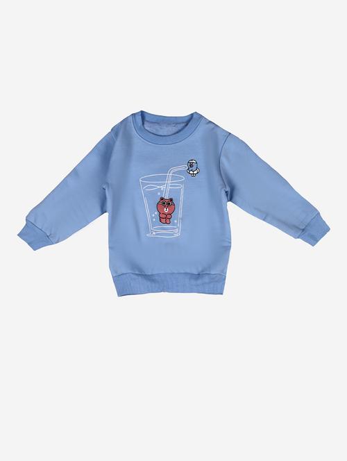 blue cotton fleece sweatshirt - 17466091 - Standard Image - 1