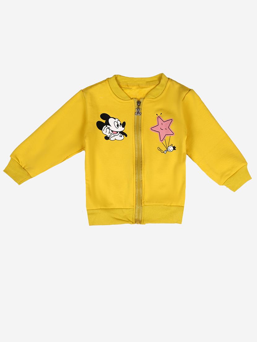 yellow cotton fleece sweatshirt - 17466095 - Zoom Image - 1