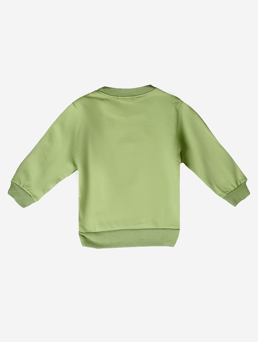 green cotton fleece sweatshirt - 17466096 - Zoom Image - 2