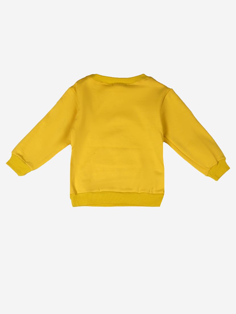 yellow cotton fleece sweatshirt - 17466101 - Zoom Image - 2