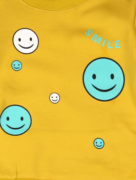 yellow cotton fleece sweatshirt - 17466101 - Zoom Image - 3