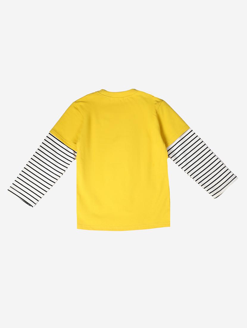 yellow cotton fleece sweatshirt - 17466104 - Zoom Image - 2