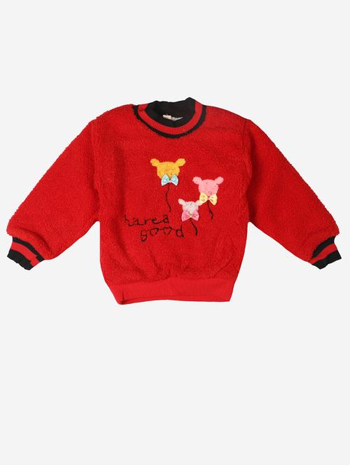 red cotton fleece sweatshirt - 17466111 - Very Small Image - 1