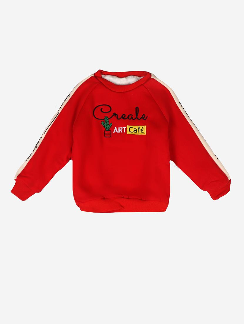 red cotton fleece sweatshirt - 17466113 - Zoom Image - 1