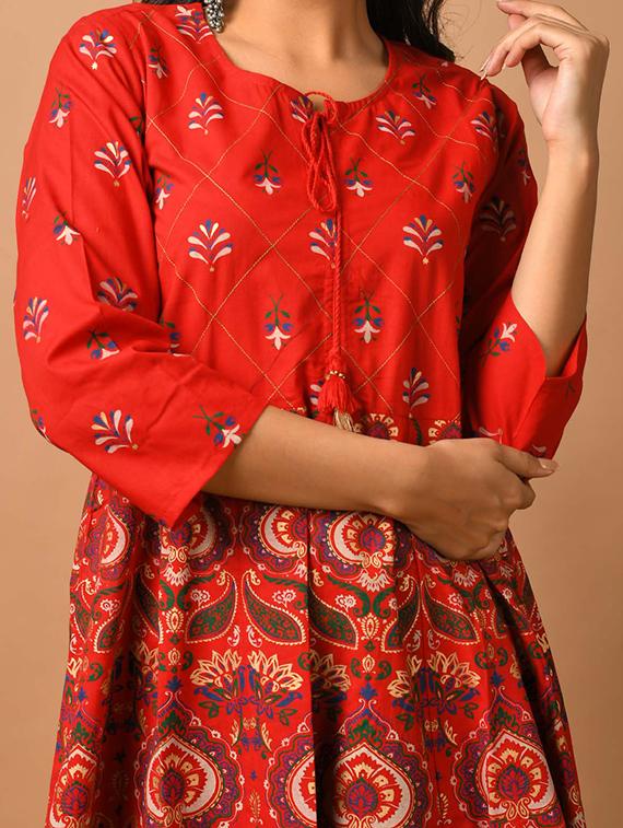 printed anarkali ethnic dress - 17466581 - Zoom Image - 5