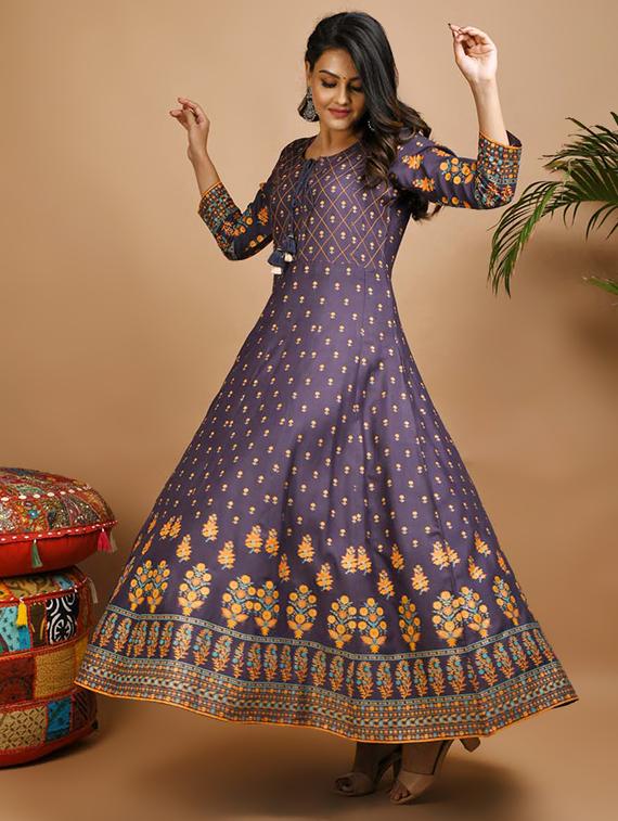 printed anarkali ethnic dress - 17466582 - Zoom Image - 2