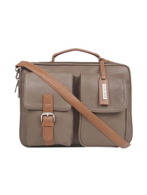 beige leatherette (pu) regular sling bag - 17466781 - Standard Image - 1