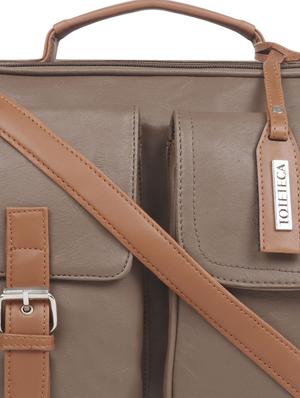 beige leatherette (pu) regular sling bag - 17466781 - Standard Image - 4