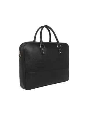 black leatherette (pu) regular laptop bag - 17466795 - Standard Image - 5