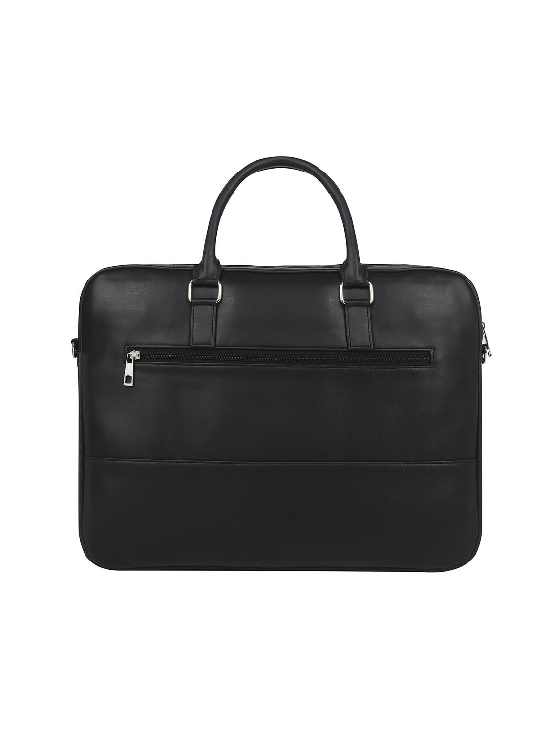 black leatherette (pu) regular laptop bag - 17466795 - Zoom Image - 2