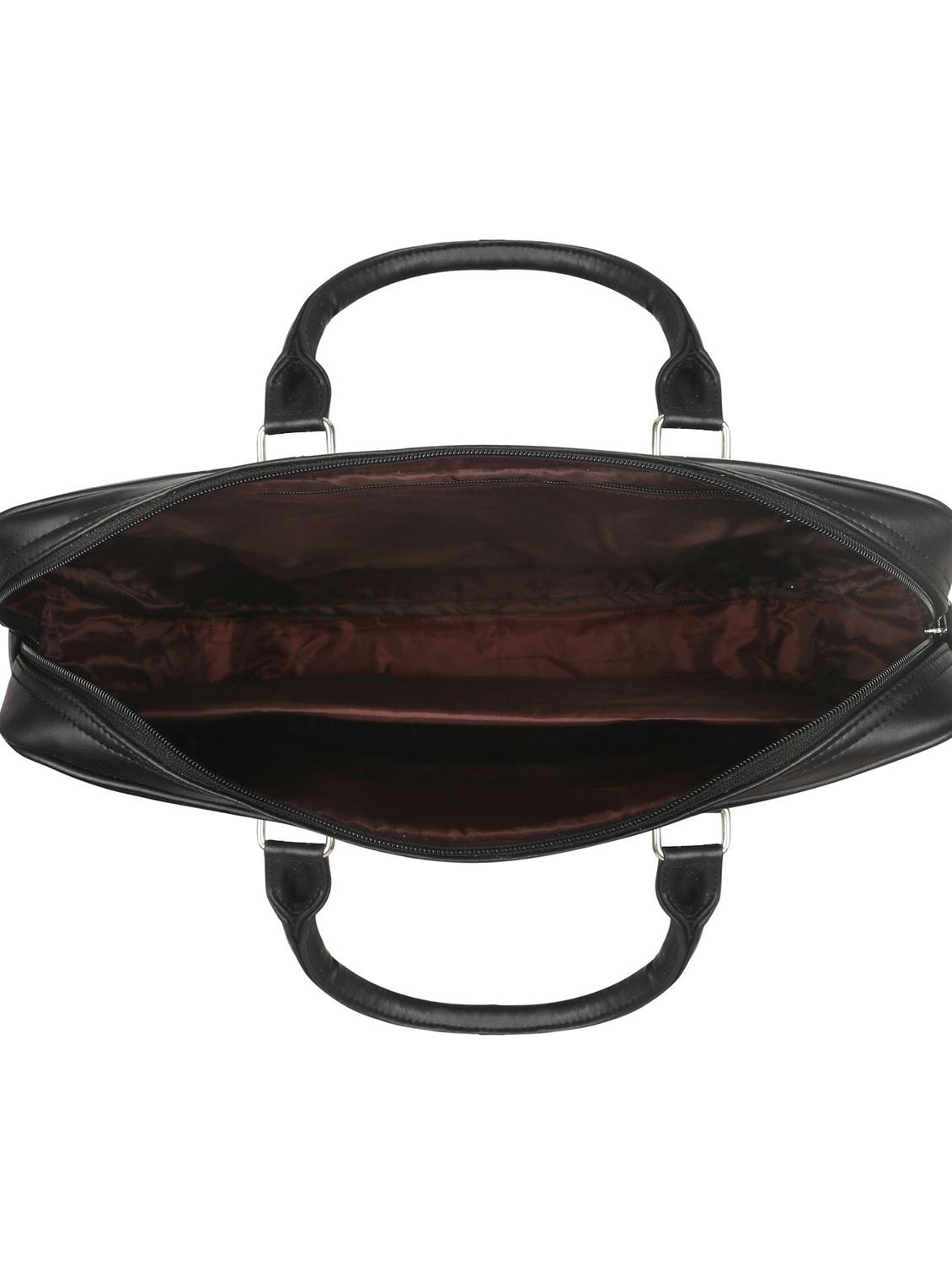 black leatherette (pu) regular laptop bag - 17466795 - Zoom Image - 3