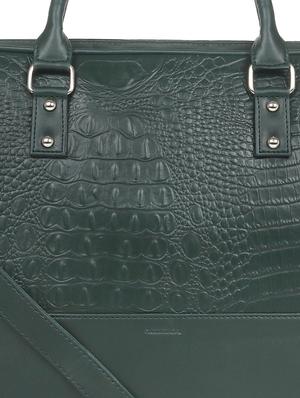green leatherette (pu) regular laptop bag - 17466797 - Standard Image - 4