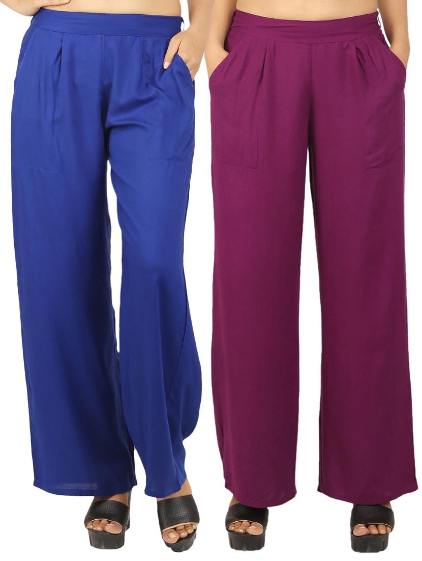 set of 2 solid palazzo - 17466803 - Zoom Image - 1
