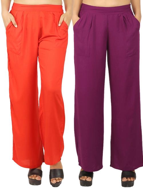 set of 2 solid palazzo - 17466804 - Standard Image - 1