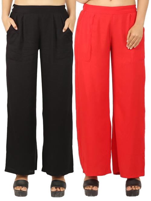 set of 2 solid palazzo - 17466813 - Standard Image - 1