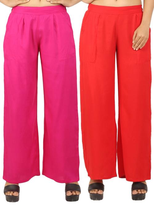 set of 2 solid palazzo - 17466815 - Standard Image - 1