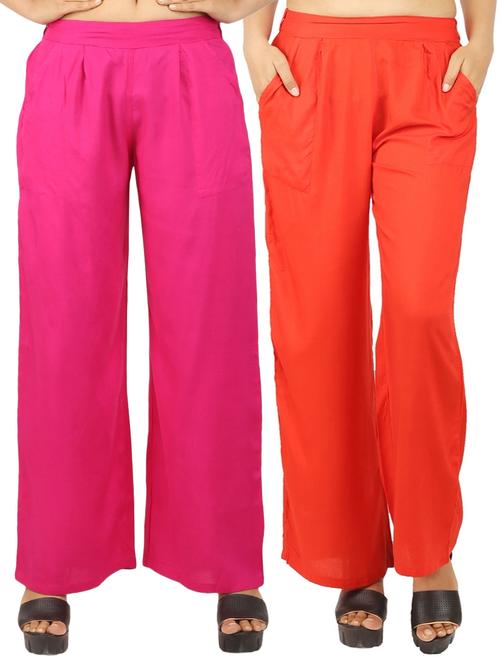 set of 2 solid palazzo - 17466830 - Standard Image - 1