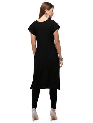 multi colored rayon solid kurti - 17466918 - Standard Image - 3
