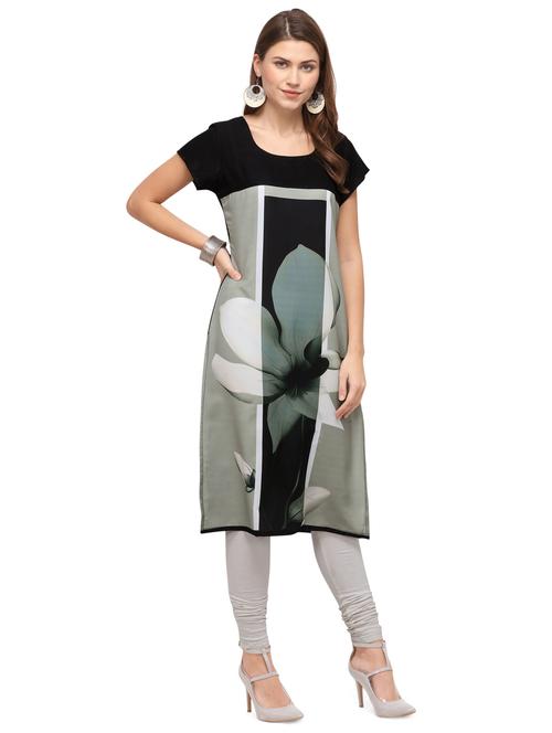 multi colored rayon solid kurti - 17466922 - Standard Image - 1