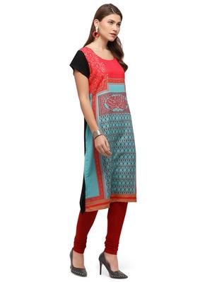 multi colored rayon solid kurti - 17466926 - Standard Image - 2