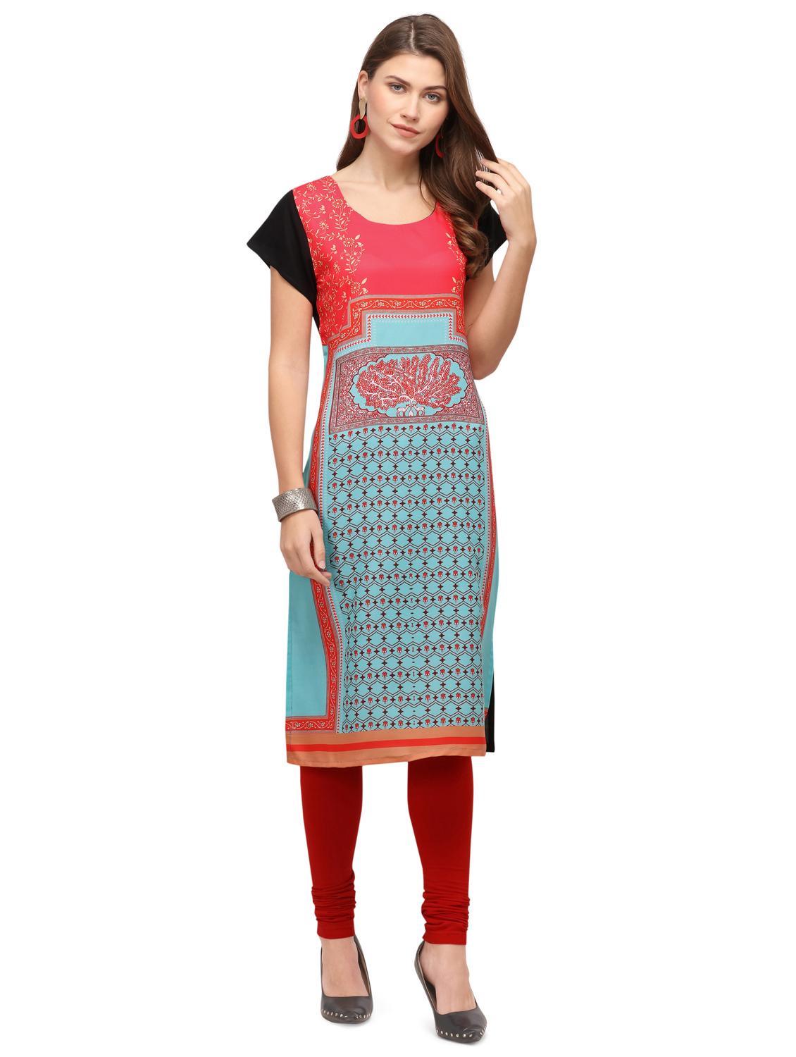 multi colored rayon solid kurti - 17466926 - Zoom Image - 1